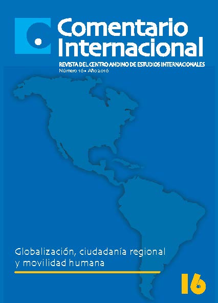 					View No. 16 (2016): Globalización, ciudadanía regional y movilidad humana 
				