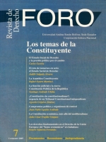 					Ver Núm. 7 (2007): REVISTA DE DERECHO FORO: LOS TEMAS DE LA CONSTITUYENTE
				