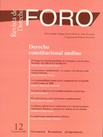 					Ver Núm. 12 (2009): REVISTA DE DERECHO FORO: DERECHO CONSTITUCIONAL ANDINO
				