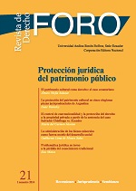 					Ver Núm. 21 (2014): REVISTA DE DERECHO FORO: PROTECCIÓN JURÍDICA DEL PATRIMONIO PÚBLICO
				
