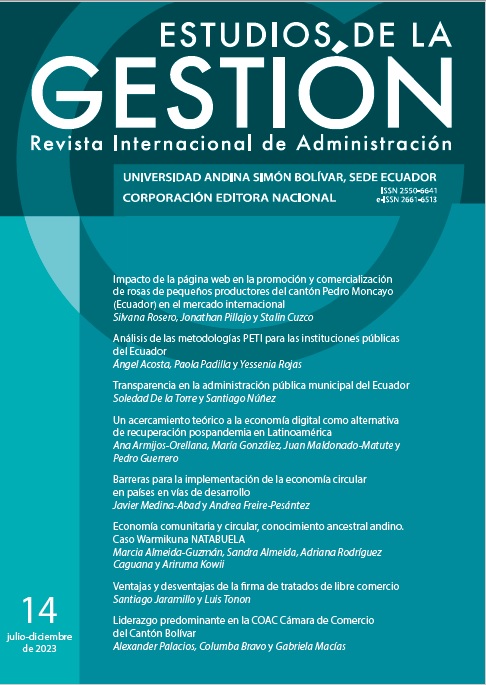 					Ver Núm. 14 (2023): Estudios de la Gestión: Revista Internacional de Administración, No. 14
				